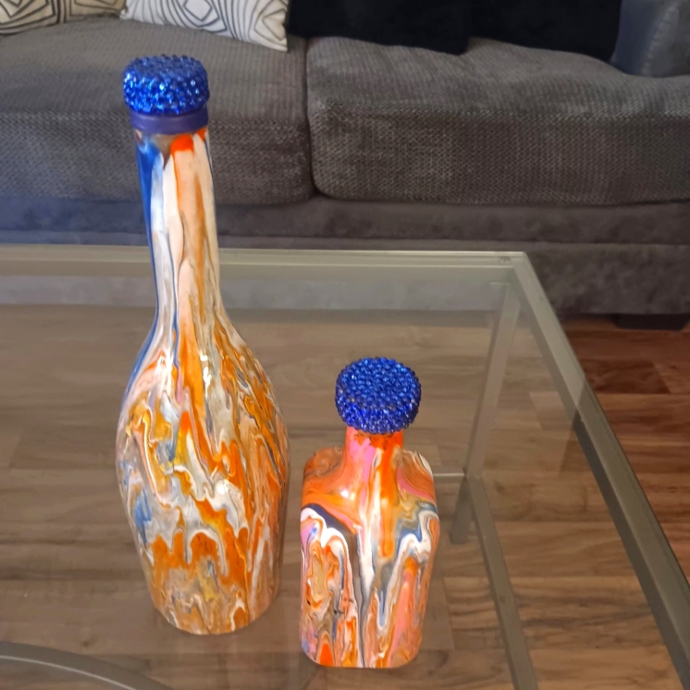 Yellow Sequin Decorative Bottles by : ChanBurSai